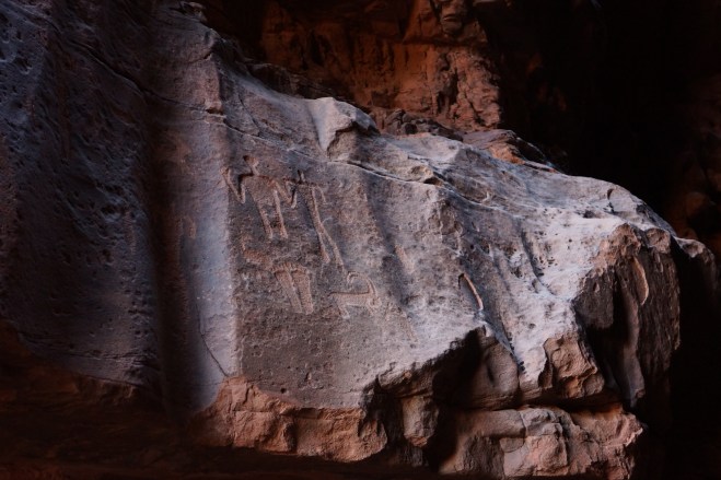 Petroglyphs wadi rum